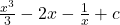 \frac{x^3}{3} - 2x - \frac{1}{x} + c