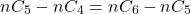 \[ nC_5 - nC_4 = nC_6 - nC_5 \]