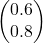 \begin{pmatrix} 0.6 \\ 0.8 \end{pmatrix}