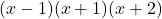 (x - 1)(x + 1)(x + 2)