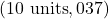 (10 \text{ units}, 037º)