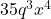 35q^3x^4