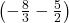 \left(-\frac{8}{3} -\frac{5}{2}\right)