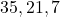 35, 21, 7