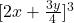 [2x + \frac{3y}{4}]^3