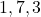1, 7, 3