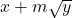 x + m\sqrt{y}