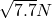 \sqrt{7.7}N