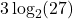 3 \log_2(27)