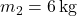 m_2 = 6 \, \text{kg}