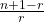\frac{n+1-r}{r}