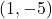 (1, -5)