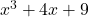 x^3 + 4x + 9