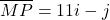 \[ \overline{MP} = 11i - j \]