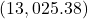 (13, 025.38°)