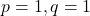 p = 1, q = 1