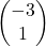 \begin{pmatrix} -3 \\ 1 \end{pmatrix}