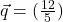 \vec{q}=(\frac{12}{5})