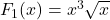 F_1(x) = x^3 \sqrt{x}