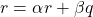 r = \alpha r + \beta q