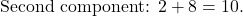 \[    \text{Second component: } 2 + 8 = 10.    \]