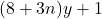 (8 + 3n)y + 1