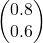 \begin{pmatrix} 0.8 \\ 0.6 \end{pmatrix}