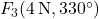 F_3(4\,\text{N}, 330^\circ)