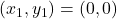 (x_1, y_1) = (0, 0)