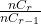 \frac{n C_r}{n C_{r-1}}
