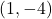 (1, -4)