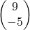 \begin{pmatrix} 9 \\ -5 \end{pmatrix}