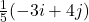 \frac{1}{5}(-3i + 4j)