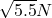 \sqrt{5.5}N