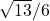 \sqrt{13}/6