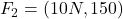 F_2 = (10N, 150°)
