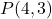 P(4, 3)
