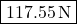 \boxed{117.55 \, \text{N}}