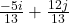 \frac{-5i}{13} + \frac{12j}{13}