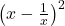 \left(x - \frac{1}{x}\right)^2