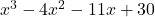 x^3-4x^2-11x+30