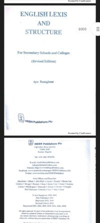 English Lexis and structure by Ayo Bamgbose pdf