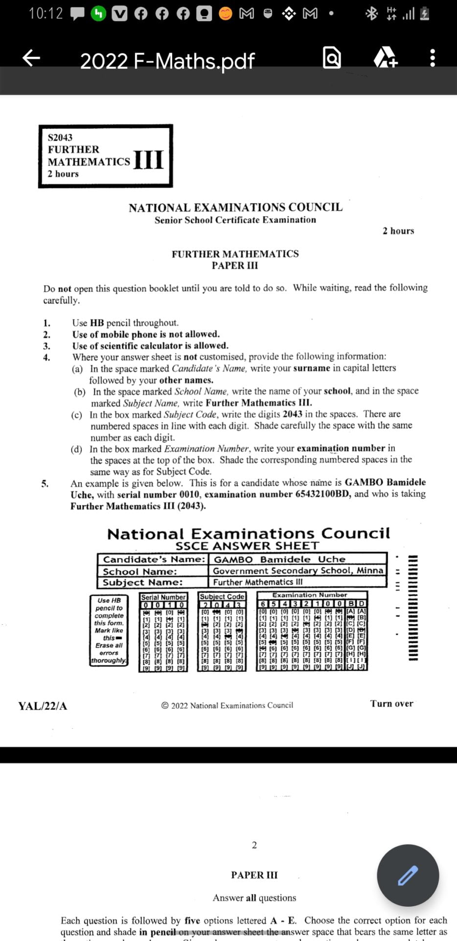 neco past questions
