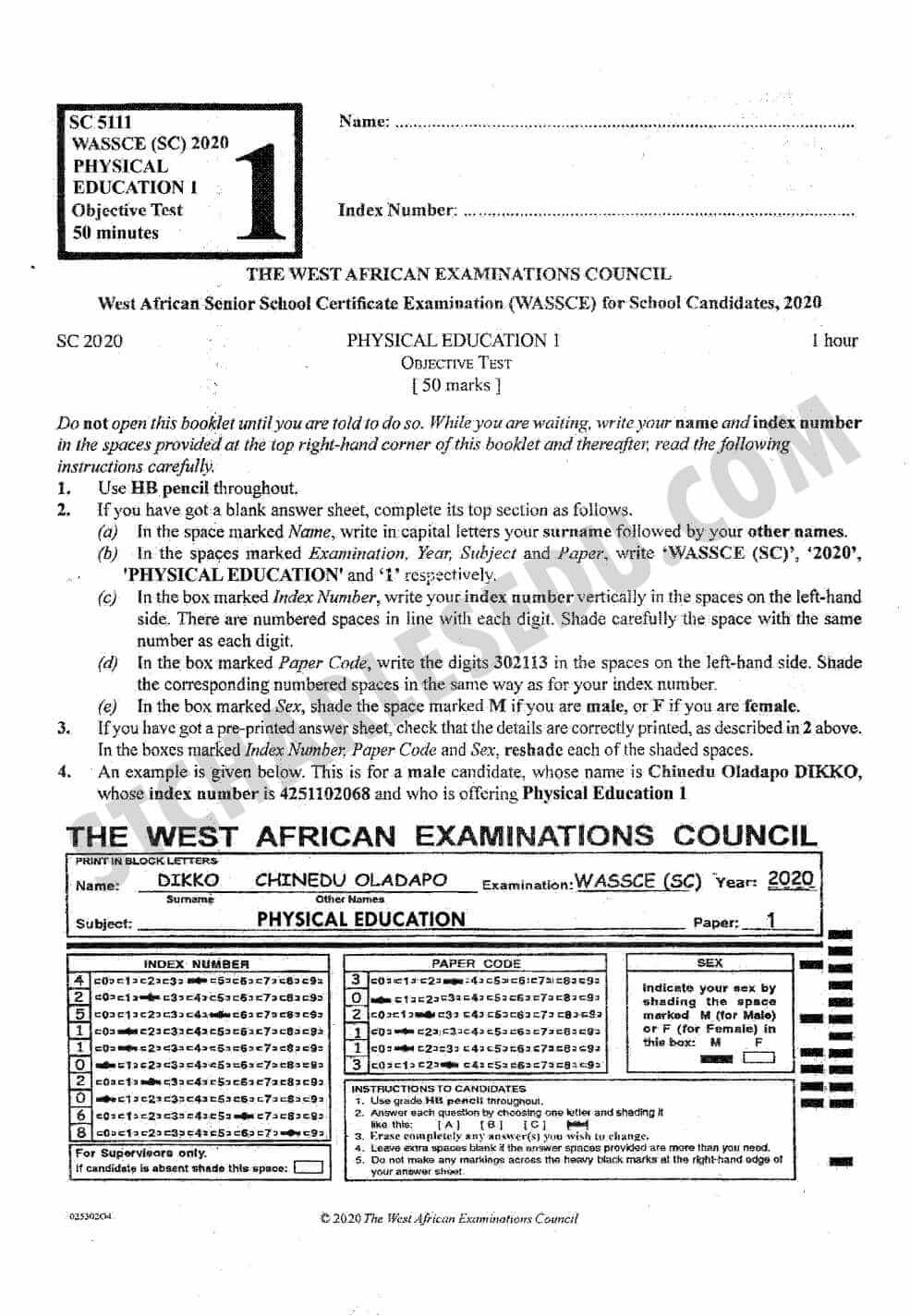 Waec past questions