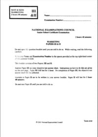 Neco marketing past questions