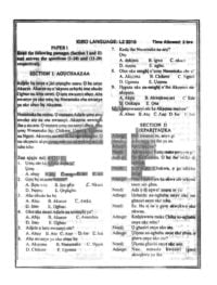 bece igbo language past questions