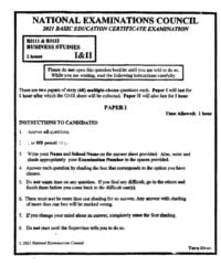bece business studies past questions