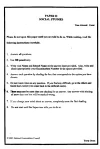 BECE social studies past questions