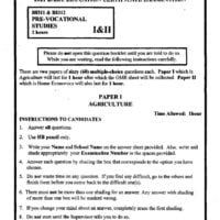 bece agric science past questions