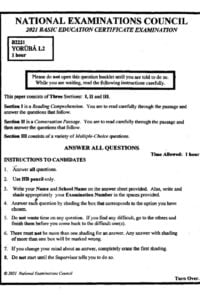 bece yoruba past questions